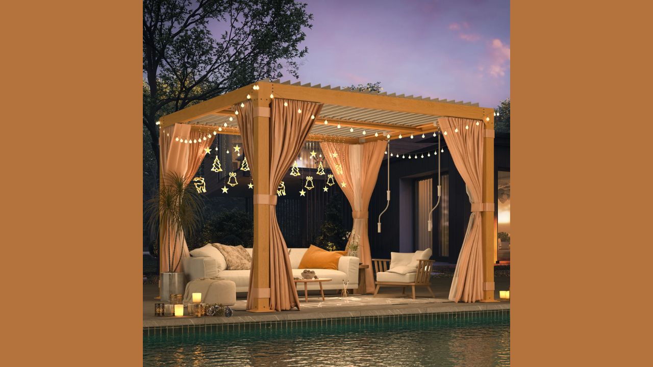 EROMMY 10x10 Louvered Pergola: Rust-Free, Low Maintenance, High Style